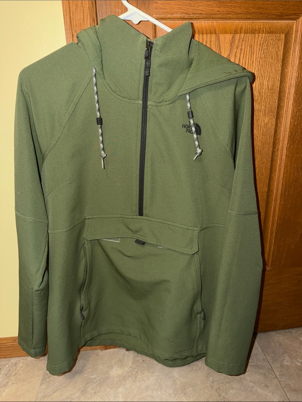 The North Face Olive Green Pullover Hoodie Jacket
